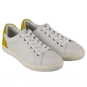 DOLCE & GABBANA Yellow and White Mens Sneakers